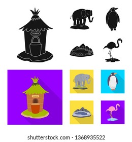 Vector design of nature  and fun  icon. Set of nature  and entertainment vector icon for stock.