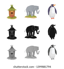 Vector design of nature  and fun  icon. Collection of nature  and entertainment stock vector illustration.