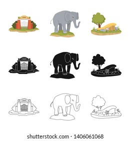 Vector design of nature  and fun  icon. Collection of nature  and entertainment stock vector illustration.