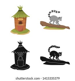 Vector design of nature  and fun  icon. Collection of nature  and entertainment stock symbol for web.