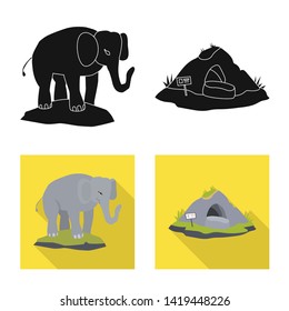 Vector design of nature  and fun  icon. Collection of nature  and entertainment vector icon for stock.