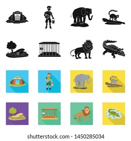 Vector design of nature and fun icon. Set of nature and entertainment stock symbol for web.