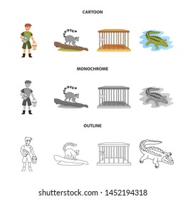 Vector design of nature and fun icon. Set of nature and entertainment vector icon for stock.
