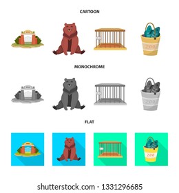 Vector design of nature  and fun  logo. Collection of nature  and entertainment vector icon for stock.
