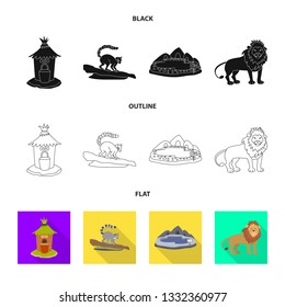 Vector design of nature  and fun  logo. Collection of nature  and entertainment stock symbol for web.