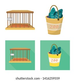 Vector design of nature  and fun  logo. Set of nature  and entertainment stock symbol for web.