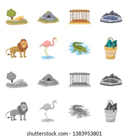 Vector design of nature  and fun  sign. Collection of nature  and entertainment stock vector illustration.