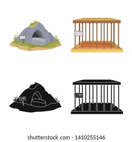 Vector design of nature  and fun  sign. Collection of nature  and entertainment vector icon for stock.