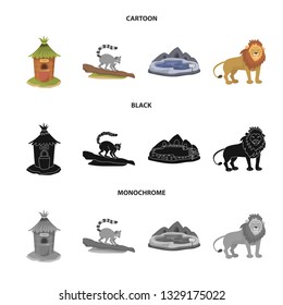 Vector design of nature  and fun  symbol. Collection of nature  and entertainment stock vector illustration.
