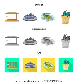 Vector design of nature  and fun  symbol. Set of nature  and entertainment vector icon for stock.