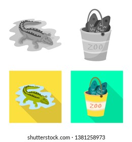 Vector design of nature  and fun  symbol. Set of nature  and entertainment stock vector illustration.
