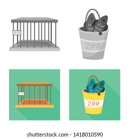 Vector design of nature  and fun  symbol. Set of nature  and entertainment stock symbol for web.