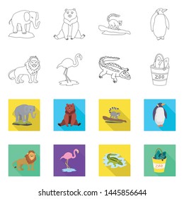 Vector design of nature and fun symbol. Collection of nature and entertainment stock vector illustration.