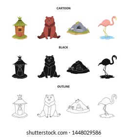 Vector design of nature and fun symbol. Collection of nature and entertainment stock vector illustration.