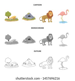 Vector design of nature and fun symbol. Collection of nature and entertainment stock symbol for web.