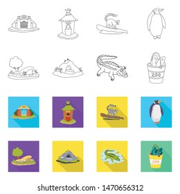 Vector design of nature and fun symbol. Set of nature and entertainment vector icon for stock.