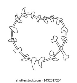 Vector design of necklace and bone logo. Collection of necklace and decoration vector icon for stock.
