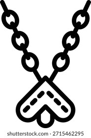 Estilo de Ícone de Colar de Design de Vetor
