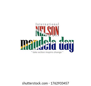 vector design of Nelson Mandela day, use of brush strokes, pen 
