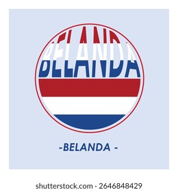 Vector Design Netherlands Flag Emblem