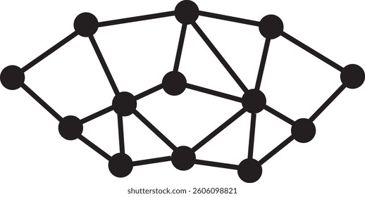 Vector design of a network of connected dots
