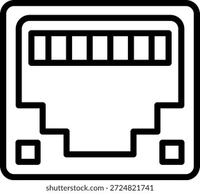 Estilo de Ícone de Porta de Rede de Design de Vetor