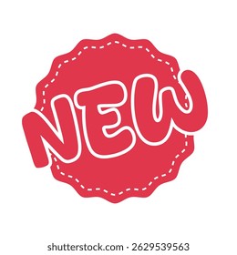 Design vetorial da etiqueta New Arrival, perfeito para etiquetas de produtos, promoções de lojas, cartazes de venda e banners de marketing.