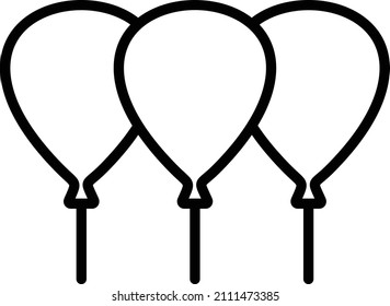 Vector Design New Year Balloons Icon Style