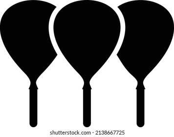 Vector Design New Year Balloons Icon Style