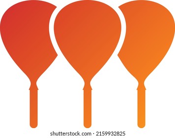 Vector Design New Year Balloons Icon Style