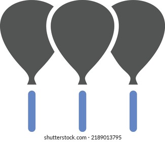 Vector Design New Year Balloons Icon Style