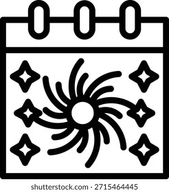 Symbolstil für Vectordesign Neujahrskalender