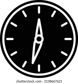 Vektordesign New Year Clock Icon Style