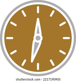 Vector Design New Year Clock Icon Style