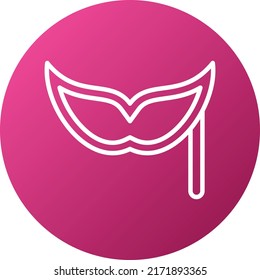 Vector Design New Year Mask Icon Style