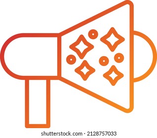 Diseño de vectores Estilo de icono Megáfono de Año Nuevo