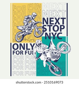 vector design new york, ride your bike typhography, vector illustration, t shirt print