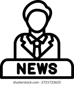 Estilo de icono de ancla de Noticias de diseño de Vector