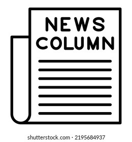 Vector Design News Column Icon Style