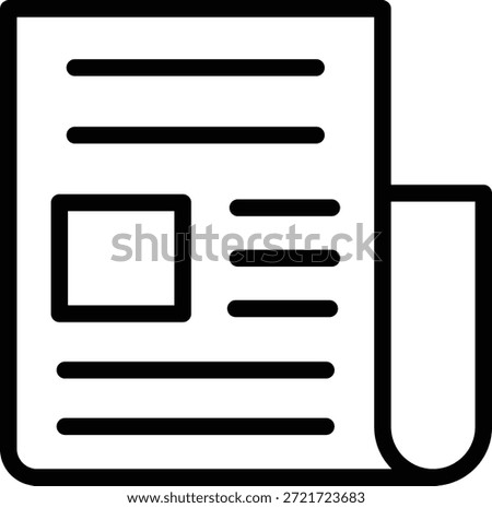 Vector Design News Column Icon Style