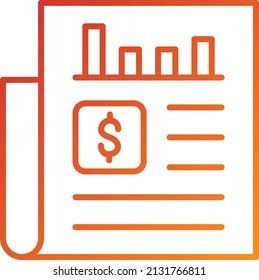 Estilo de icono de informe de noticias de diseño de vectores