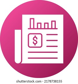 Estilo de icono de informe de noticias de diseño de vectores