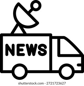 Vector Design News Van Icon Style