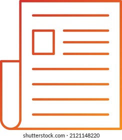 Vector Design Newspaper Icon Style