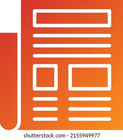 Vector Design Newspaper Icon Style