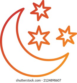 Estilo de icono nocturno de diseño de vectores