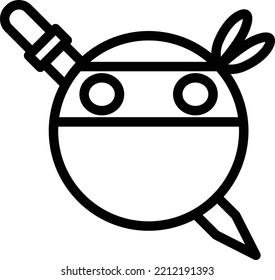 Vector Design Ninja Icon Style