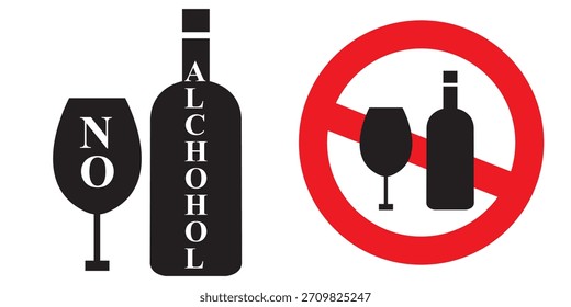 Un diseño de Vector SIN ALCOHOL Puede usar como logotipo, Vector