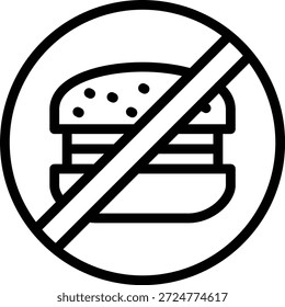 Diseño de Vector Sin estilo de icono de comida rápida