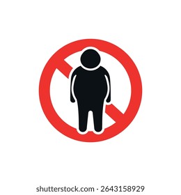 vector design of no fat sign.